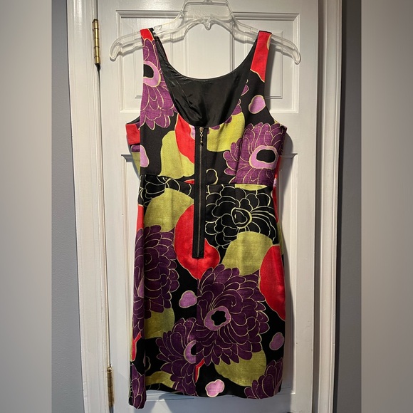 Women’s LEIFSDOTTIR Anthropologie Bold Floral Silk/Cotton Dress sz 4 - Picture 3 of 8